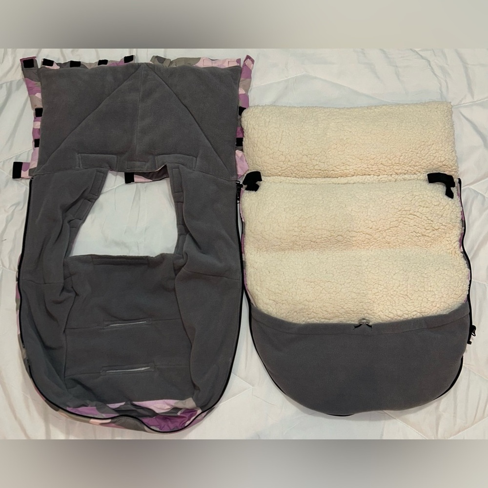 7 AM Enfant Lamb POD Stroller and Car seat Multicolor Pink Gray - Picture 4 of 4